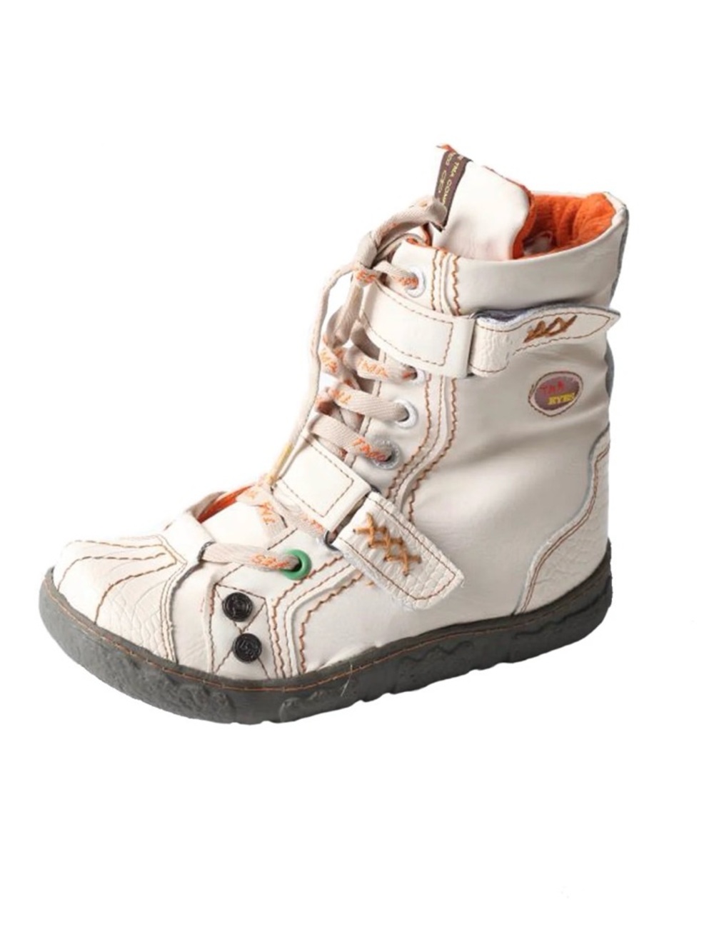TMA EYES White Faux Leather Winter Boots Women's Size 8 - Picture 6 of 16